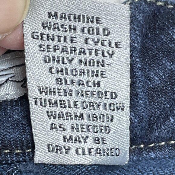 Chicos Jeans Womens US 10 Blue Capri High Rise Platinum Patch Pockets - Picture 8 of 8